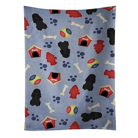 Carolines Treasures Dog House Collection Poodle Black Kitchen Towel BB2684KTWL